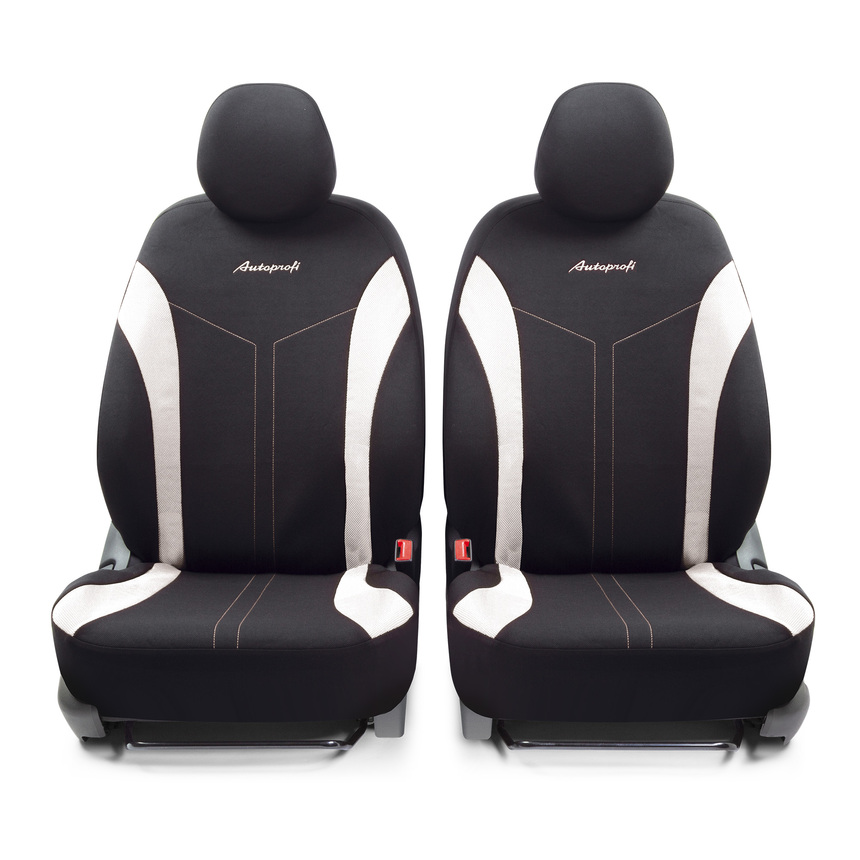 Авточехлы FLEX, материал износостойкий полиэстер, вставки из хлопка FLX-1102 BK WH (2) Арт. FLX-1102BK WH