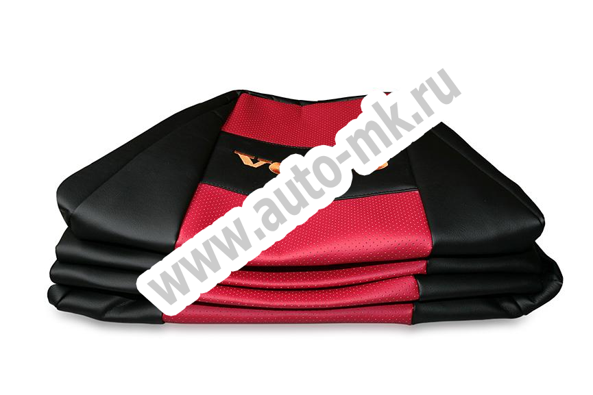 Чехол-сиденья ЭКО КОЖА (красный) VOLVO  FH - 12 (с 03г) (1 ремень) (1) Арт. 16836