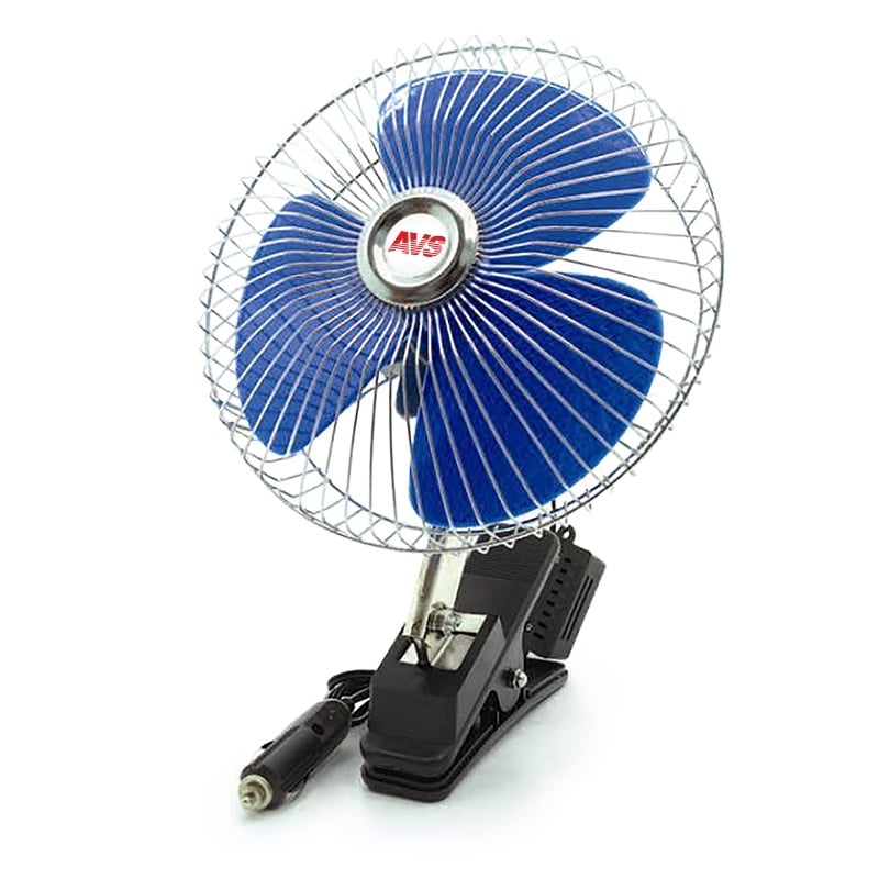 Вентилятор автомобильный AVS Comfort 8048C 24В 8  (корпус  металл, переключатель, цвет  серебристый) (3) Арт. A78002S