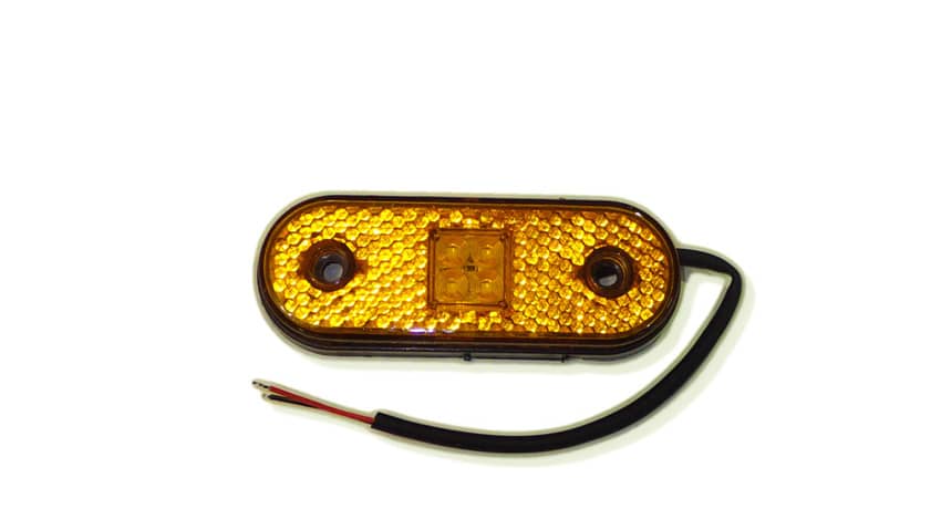 Фонарь доп. указатель габарита желтый овальный (маркерный диодный) Арт. 8296