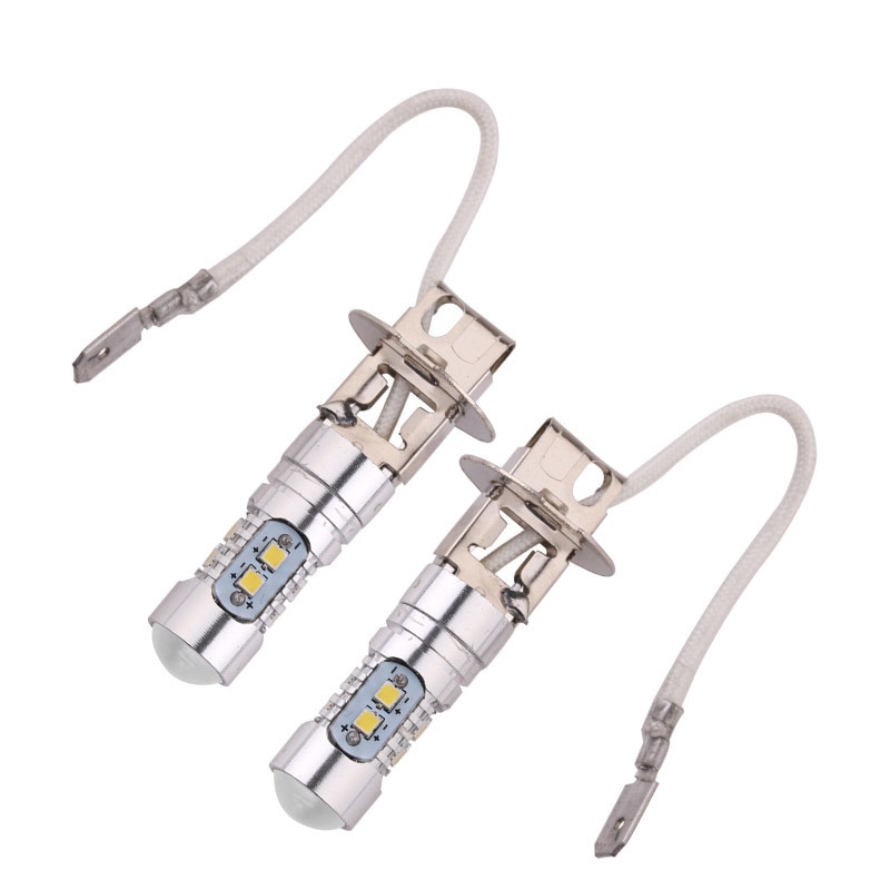 Автолампа светодиодная 12В  H3 линза 10SMD Пара (2 шт.) (2) Арт. 331376_2