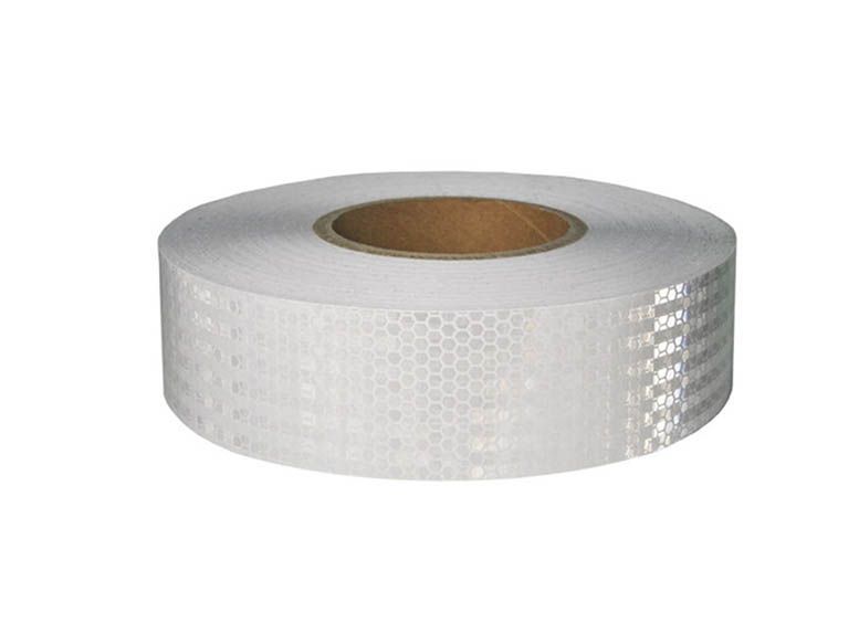 Лента светоотражающая белая 1 метр (1)