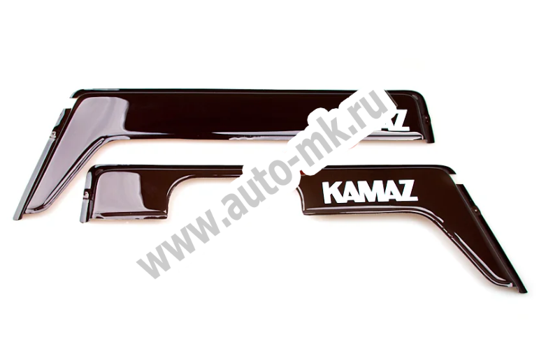Дефлектор КамАЗ ЕВРО черный комплект (малый угол) Арт. 6646