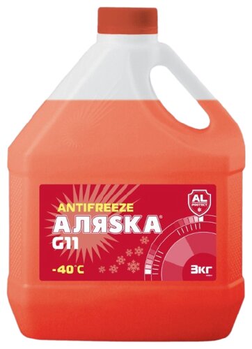 Антифриз Аляска Antifreeze G11 готовый -40C красный 10 л Арт. 5528