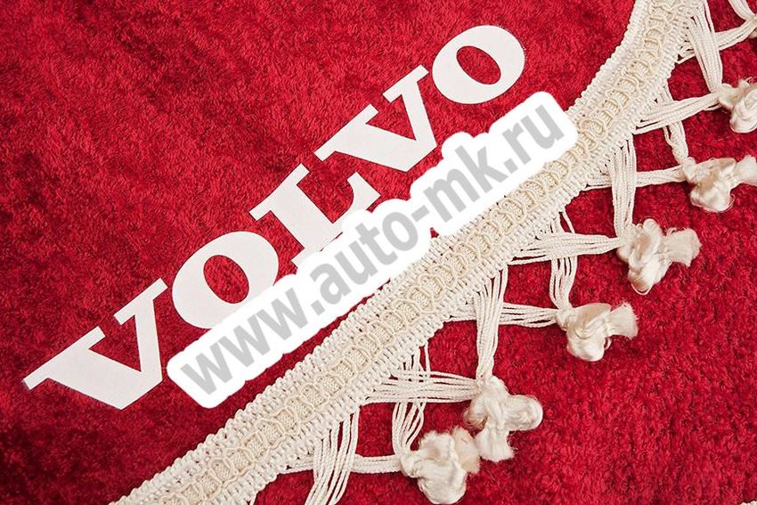 Шторы в кабину VOLVO после 2013 г (Шторы кабины, Штора спальника, ламбрикен) красные (2) Арт. 9380