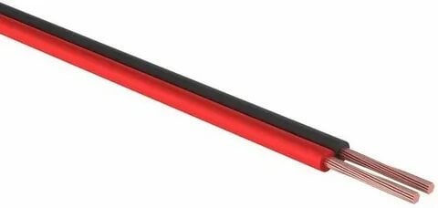 Провод монтажный REXANT 0,75 мм кв. двойной красно-черный 1м. Арт. 01-6104-3