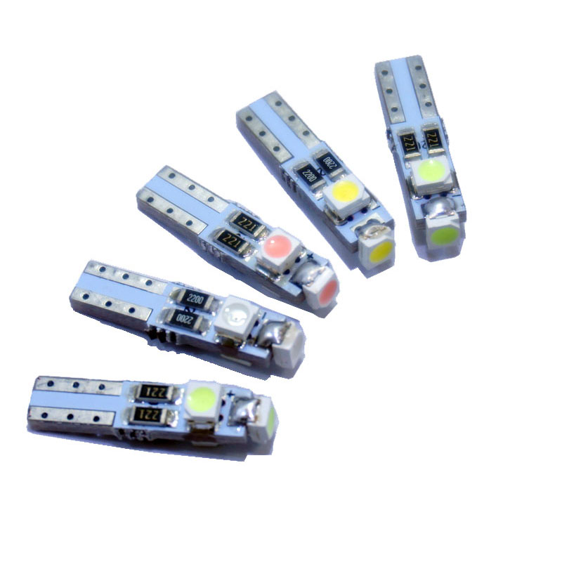 Автолампа светодиодная 12V 1,2W T5 в панель приборов белый конус 38smd