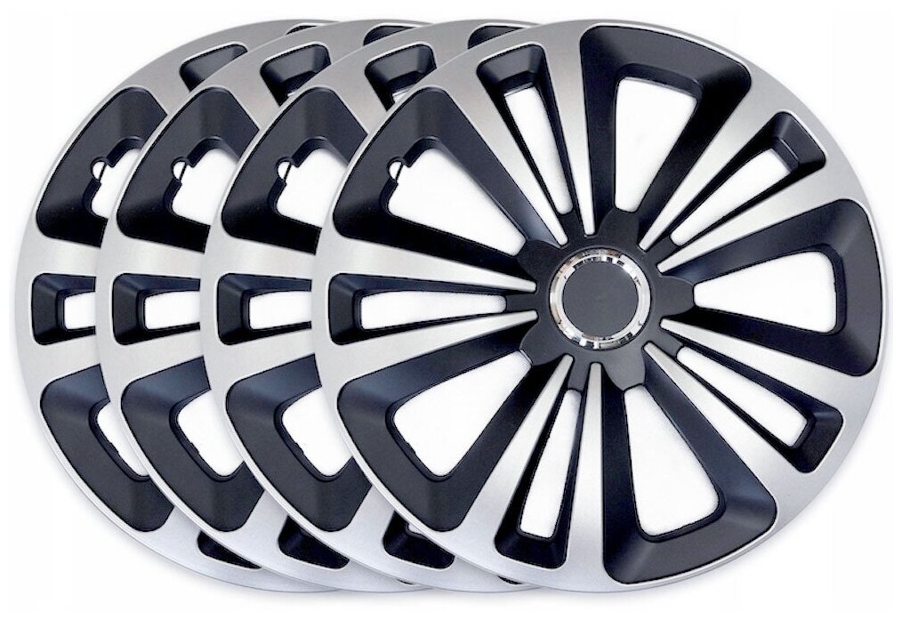 Колпаки R-15 ТЕРРА РИНГ МИКС черный (4 шт) Джестик  (2) Арт. 15-079-RING-MIX