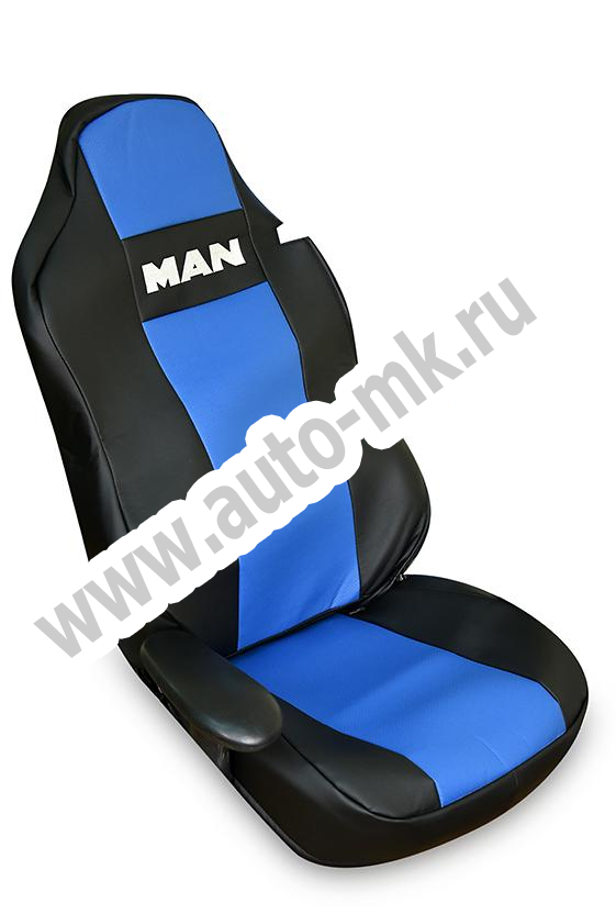 Чехол-сиденья ЭКО КОЖА (синий) MAN TGA (2 ремня) 119670 (3) Арт. 13258