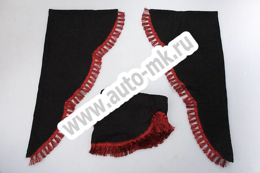 Ламбрекен лобового стекла с углом без логотипа черный 2,2м (1) Арт. 10832