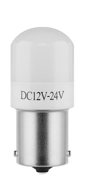 Автолампа светодиодная 12-24V P21W6000K 12-24V1 контактная белое стекло керамика (М) Арт. 1156_М