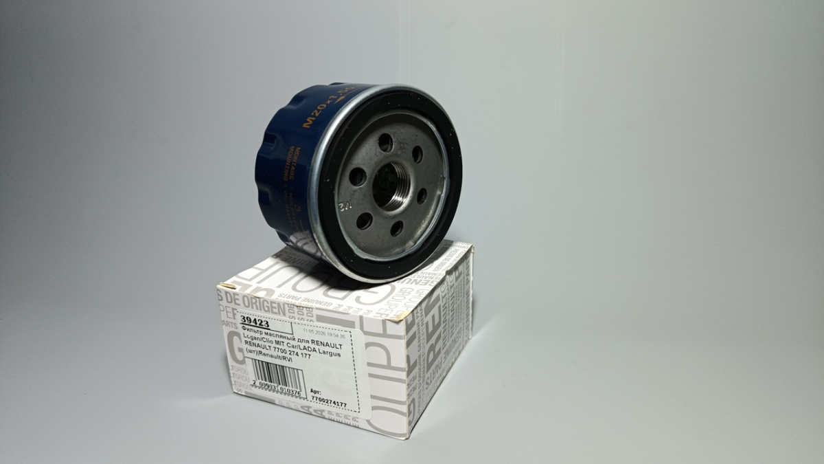 Фильтр масляный для RENAULT Logan Clio MIT Car LADA Largus RENAULT 7700 274 177 (3) Арт. 7700274177