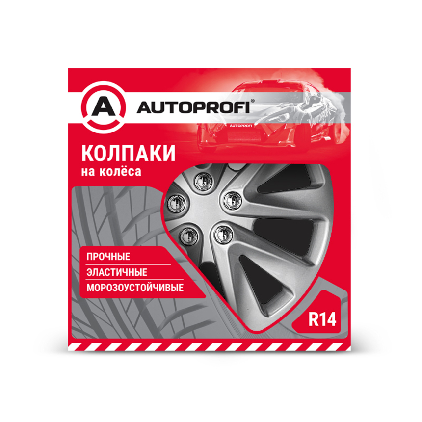 Колпаки на колёса AUTOPROFI, R14 пластик, WC-2030 SILVER (14) , компл. 4 шт. (3) Арт. WC-2030SILVER(14)