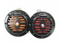 Сигнал звуковой электрический 24В (высокий низкий тон)(черный.круглый) (пара), D-125mm Арт. AT62503