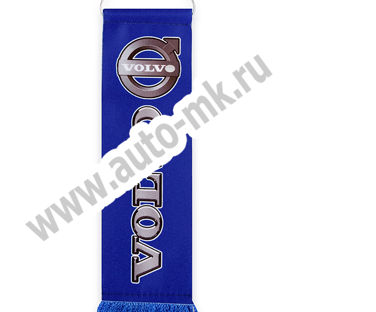 Вымпел  VOLVO    и девушка  ( 5,5х20см) бахрома синий (1) Арт. 10177