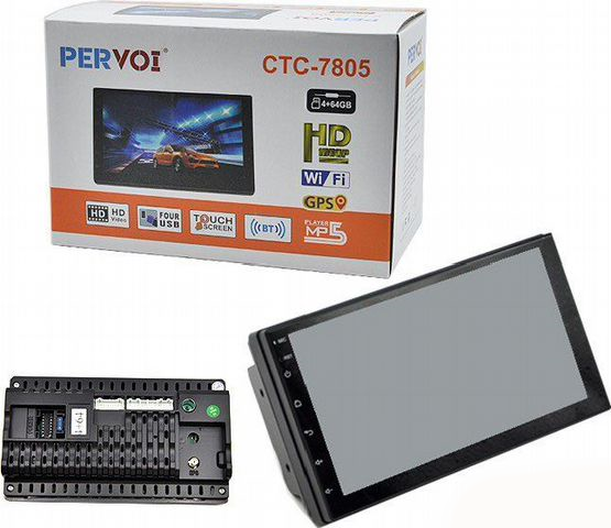 Автомагнитола PERVOI CTC-7805, 2Din HD, video, Android, 2+32, four,usb, mp5, GPS, WI-FI (2) Арт. PERVOICTC-78052 32