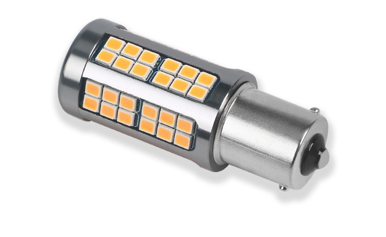 Автолампа Большой цоколь 12-24В 60SMD BA15S оранжевый 1-конт. Арт. 1156