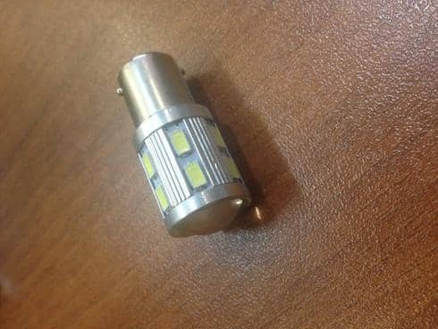 Автолампа 12V алюминевая (линза белая ) на стоп-сигнал Арт. А12-21