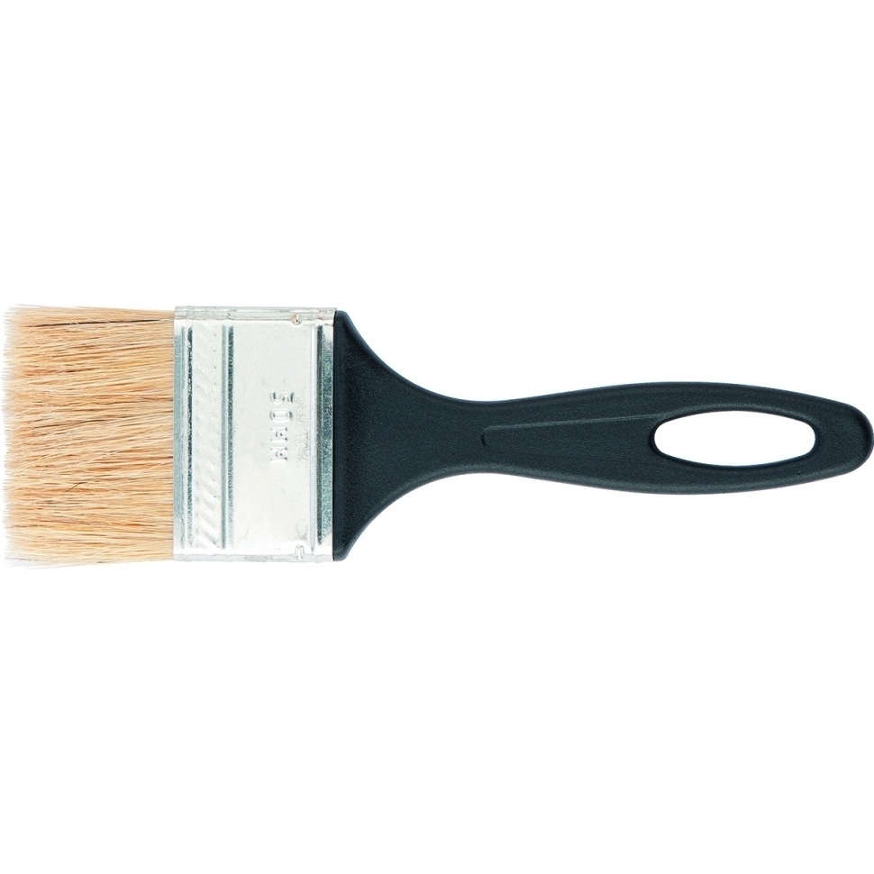 Кисть флейцевая Стандарт, 50x6, натуральная щетина,, пластиковая ручка СИБРТЕХ Арт. 82504