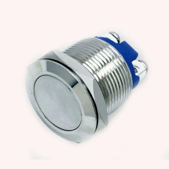 Кнопка антивандальная без фиксации большая хром 19 мм (2) Арт. 36-3411