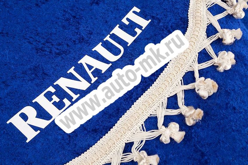 Шторы комплект RENAULT PREMIUM (шторы лобов.+ спальник, ламбрекен лобов. + спальника) синие (2) Арт. 9385