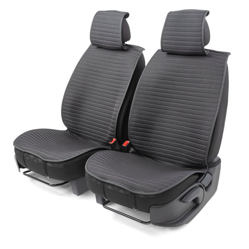 Накидки на передние сиденья  Car Performance , 2 шт., fiberflax CUS-1022 BK GY (1) Арт. CUS-1022BK GY