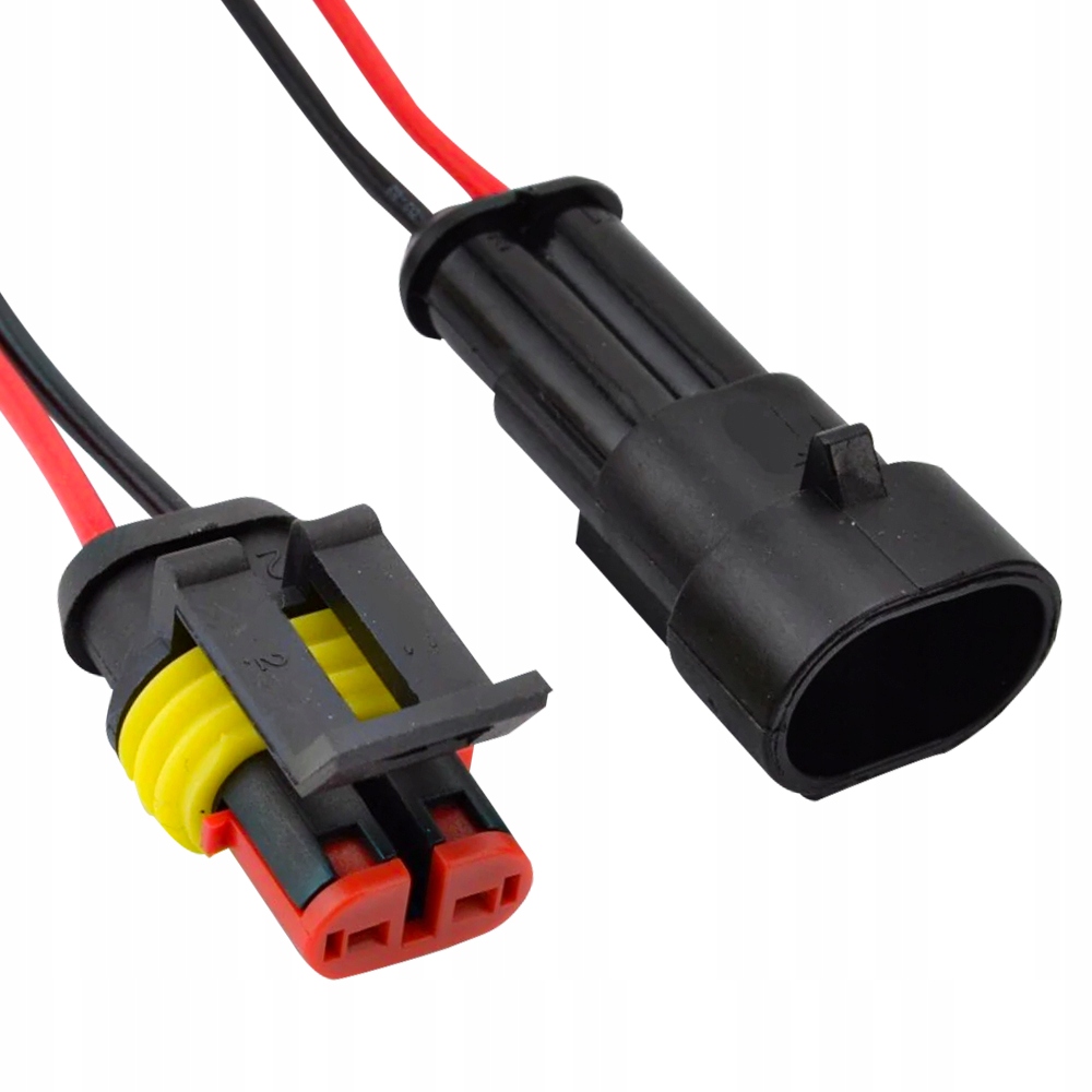 Разъём герметичный 2 pin с проводом (мама папа) Арт. 328269