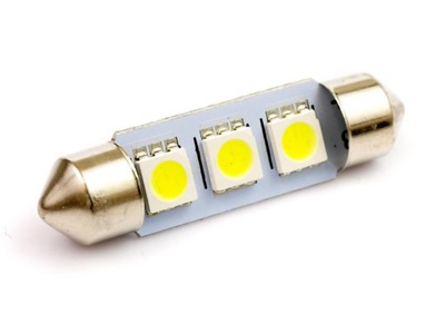 Автолампа 12V светодиодная (софитная) 3 SMD 31 мм белая 1 шт Арт. A07043S