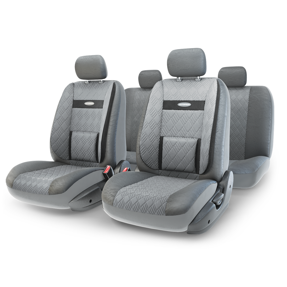 Авточехлы  COMFORT , ортопед. поддержка, экокожа, 3D полиэстер под кожу COM-1105GP D.GY D.GY (M) (1) Арт. COM-1105GPD.GY D.GY