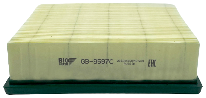 Фильтр воздушный (элемент) ВАЗ 2108-15 инжектор BIG FILTER (4) Арт. GB-9597C