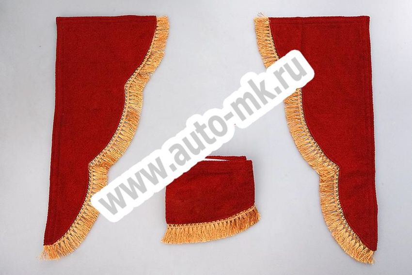 Ламбрекен лобового стекла с углом (без логотипа) красный (2) Арт. 10829