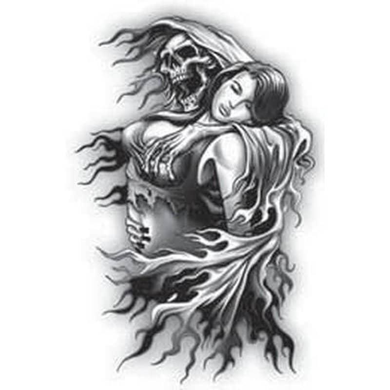 Наклейка  Девушка-тату  (35-50см) двухсторон. черный №12 к-т. Арт. 16294