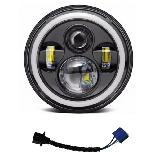 Светодиодная фара Niva с фишкой, фара на Ниву 7 дюймов, УАЗ Wrangler, Land Rover, Гелик,1 шт (1) Арт. YH-2042