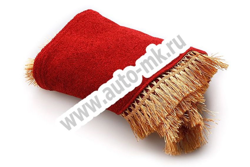 Ламбрекен лобового стекла с углом (без логотипа) красный (1) Арт. 10829