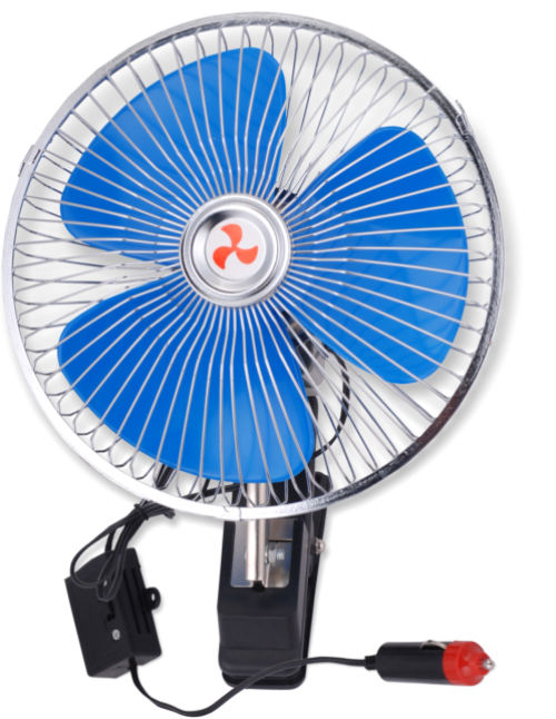 Вентилятор 6   металлический корпус, хром, крепление прищепка 12V (2) Арт. 7469