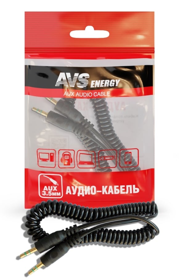 Кабель AVS с разъемом 3,5 jack - 3,5 jack (аудио)(2м) AU-611 (2) Арт. A78399S