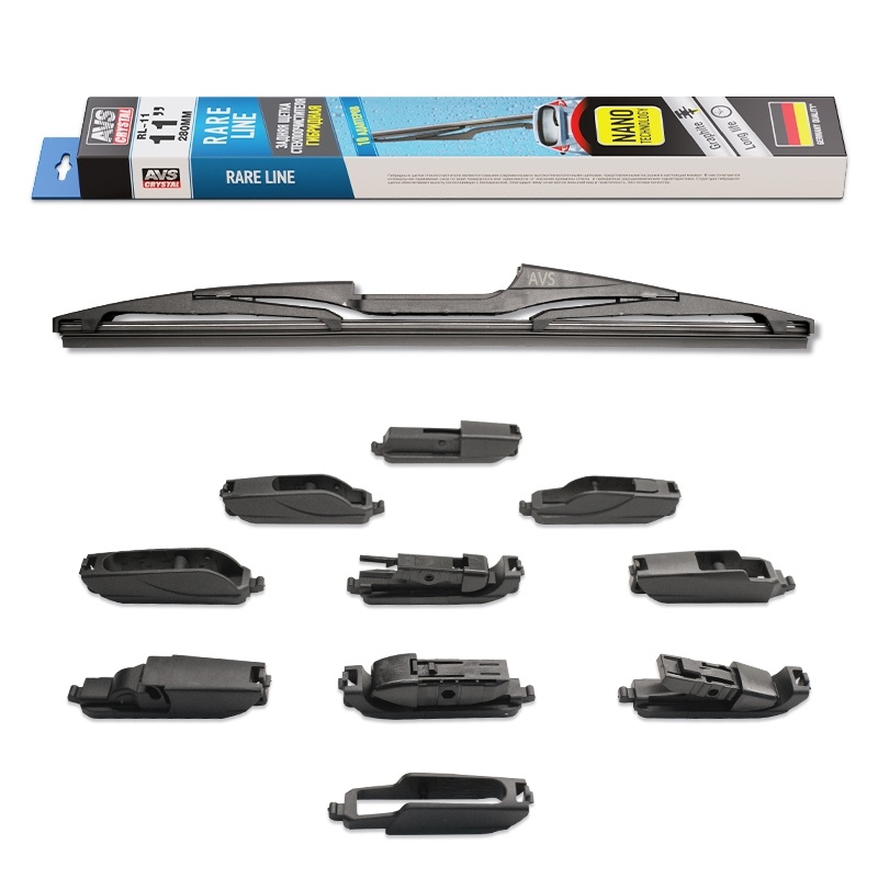 Щетка стеклоочистителя Rare Line (10 в 1) 28 см AVS RL-11 заднего стекла (2) Арт. A07790S