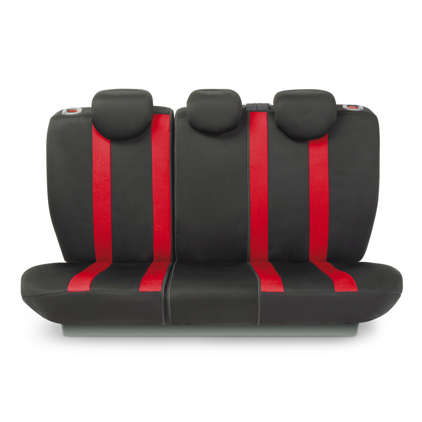 Авточехлы PERFORMANCE, материал hexagon polyester, PRF-1505 BK RD (3) Арт. PRF-1505BK RD