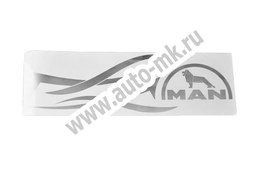 Наклейка уголок  Man  наружная серебро к-т. Арт. 8830