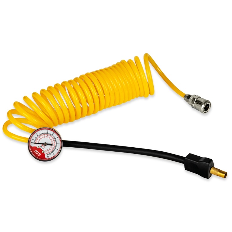 Универсальный шланг-удлинитель с манометром для автомобильных компрессоров HS-01 (1) Арт. A78642S