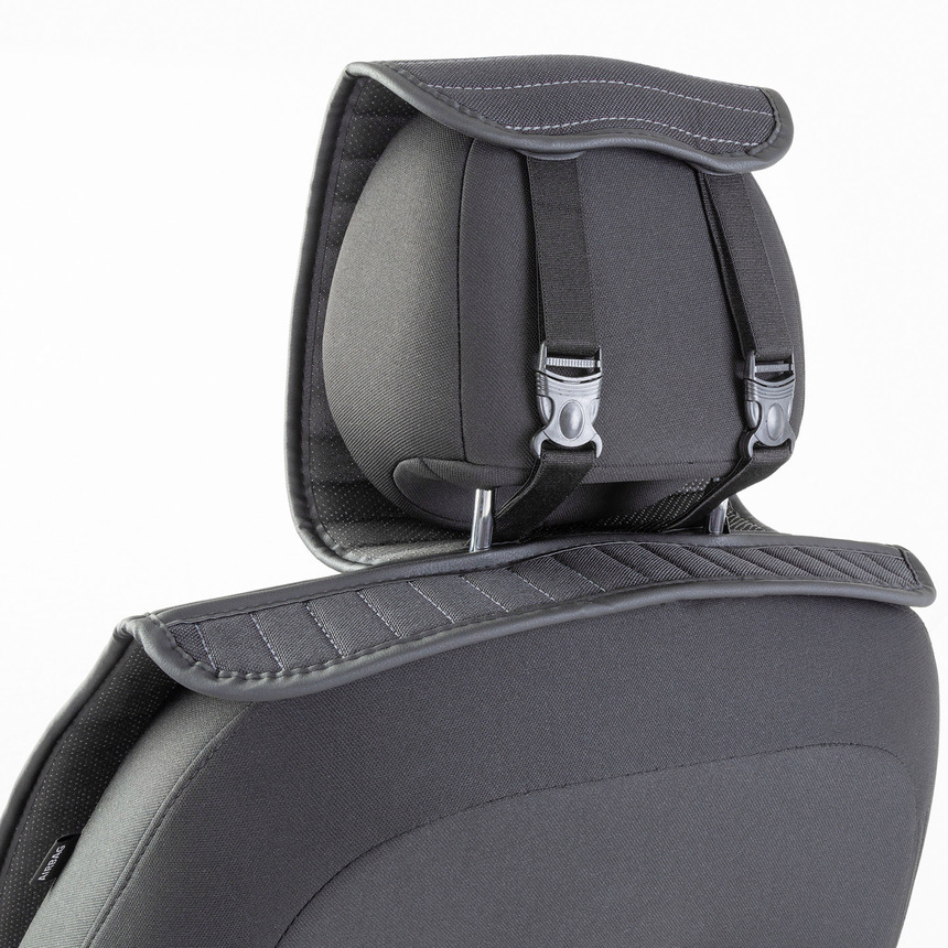 Накидки на передние сиденья  Car Performance , 2 шт., fiberflax CUS-1022 BK GY (4) Арт. CUS-1022BK GY