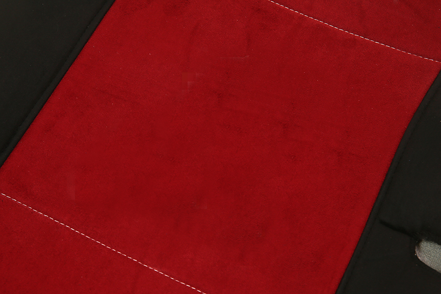 Чехлы эконом КАМАЗ К5 (К73)  черные с красным  (3) Арт. 21450