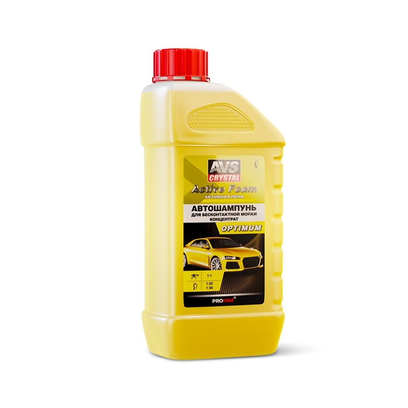 Автошампунь для б к мойки AVS  Active Foam  1 1 PF-10 OPTIMUM 1 л Арт. A07533S