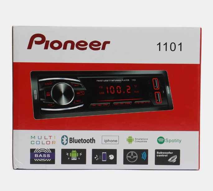 Автомагнитола . FM,BT,MP3, 4 выхода (3) Арт. 1101