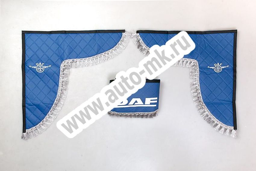 Ламбрекен лобового стекла с углом DAF эко-кожа (синий) (1) Арт. 19929