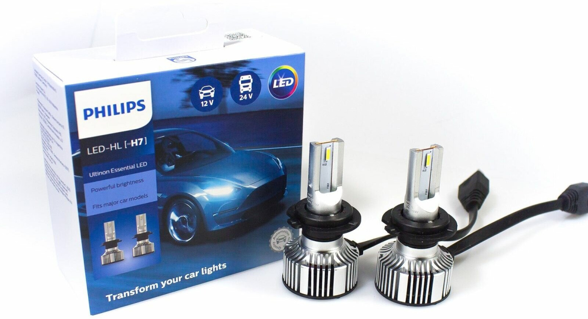 Автолампа светодиодная H7 12В 24В 6500K X2 PHILIPS к-т Арт. 11972UE2X2