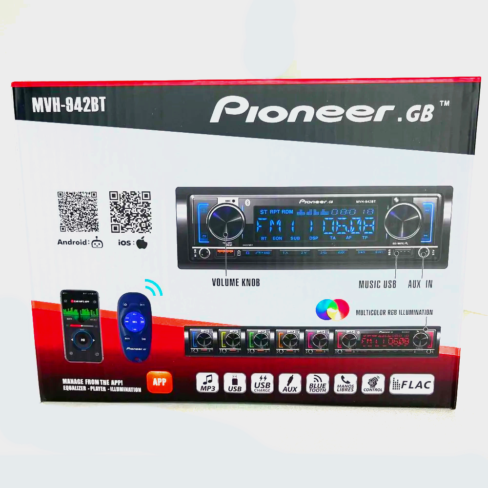 Автомагнитола PIONEER AG  процессорная 1 din, мощность 60W расширенный эквалайзер (1) Арт. MVH-T942B