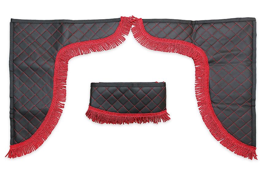 Ламбрекен лобового стекла и угол Эко-кожа черный без надписи 2,2 м