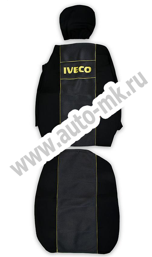 Чехол-сиденья IVECO (2 ремня) серая вышивка (2) Арт. 13593