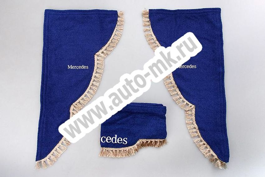 Ламбрекен лобового стекла с углом Mercedes (синий) (1) Арт. 7689